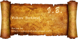 Vukov Botond névjegykártya